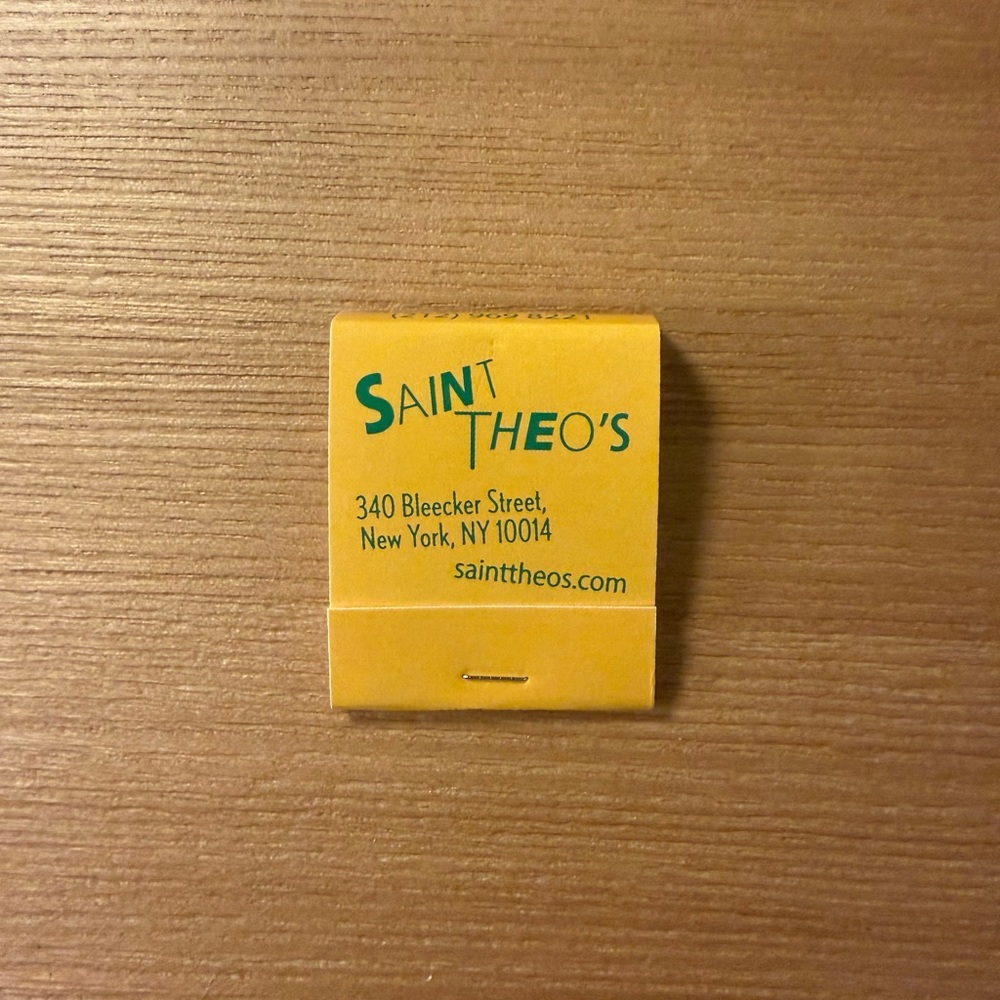 Saint Theo's matchbook